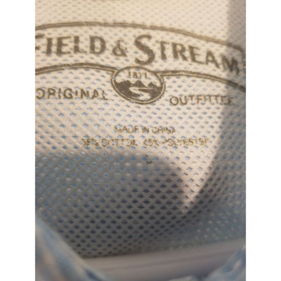 Field & Stream Blue Short Sleeve Outdoor Fishing Shirt Mens Large - Picture 3 of 12